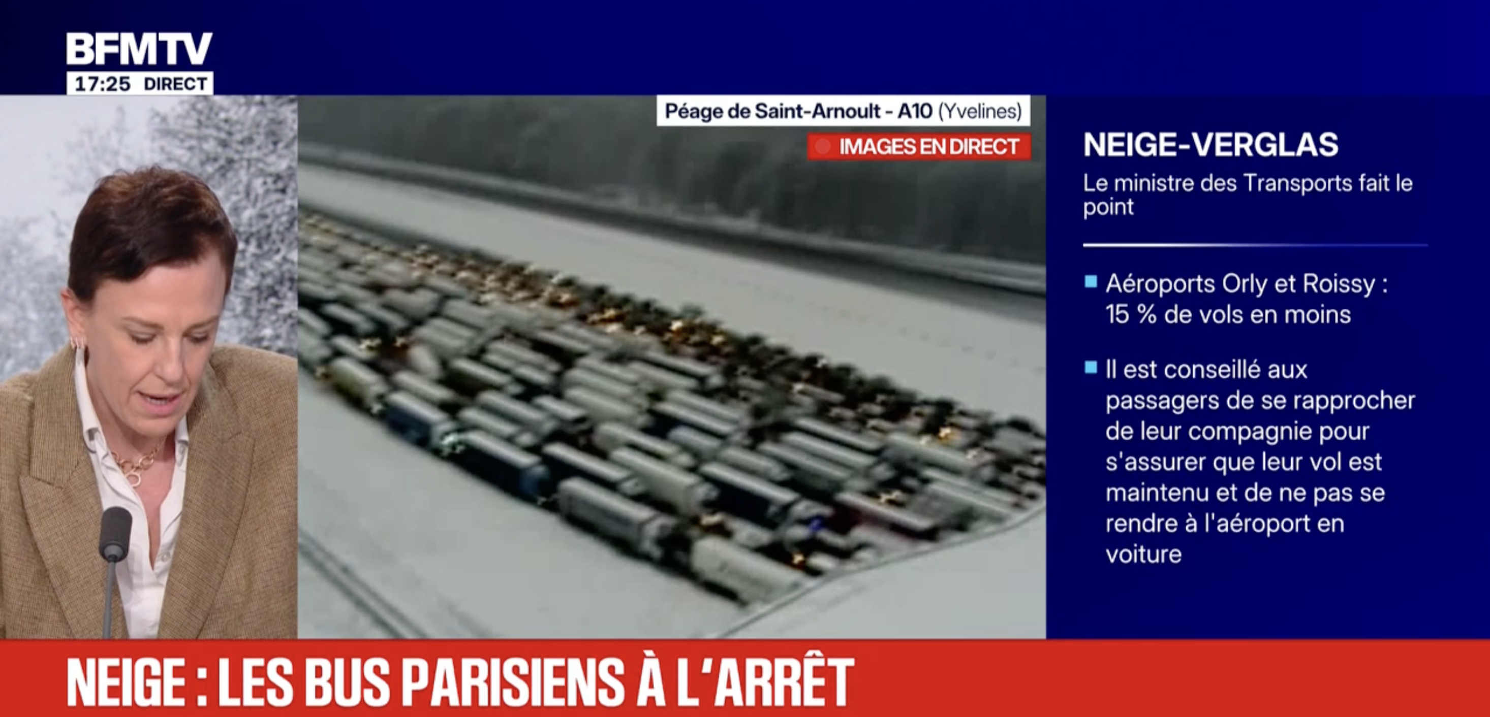 Neige-verglas:  record historique en Île-de-France avec 900km de bouchons