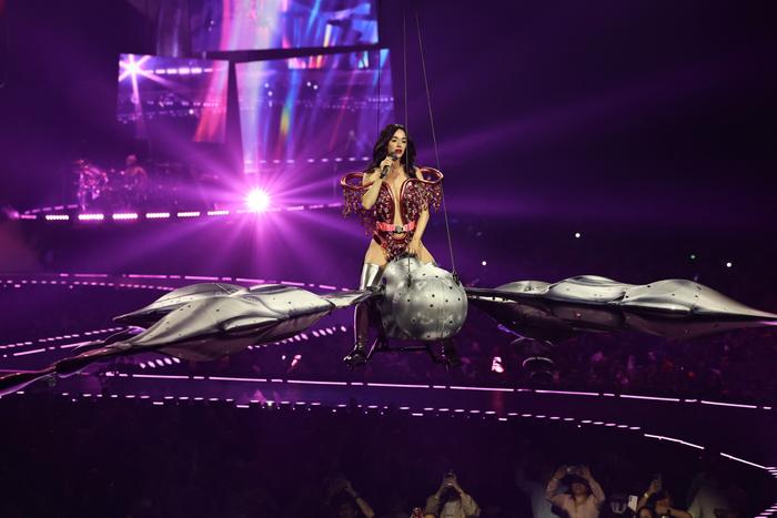 Katy Perry lors d'un concert au Mexique.