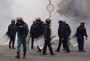 Almaty police AFP