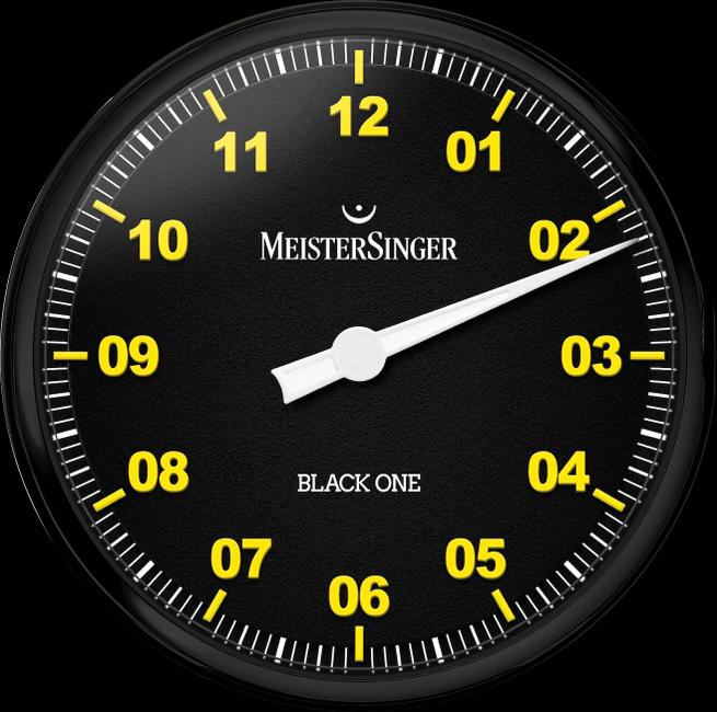 Black One mono-aiguille en mode jaune (MeisterSinger).