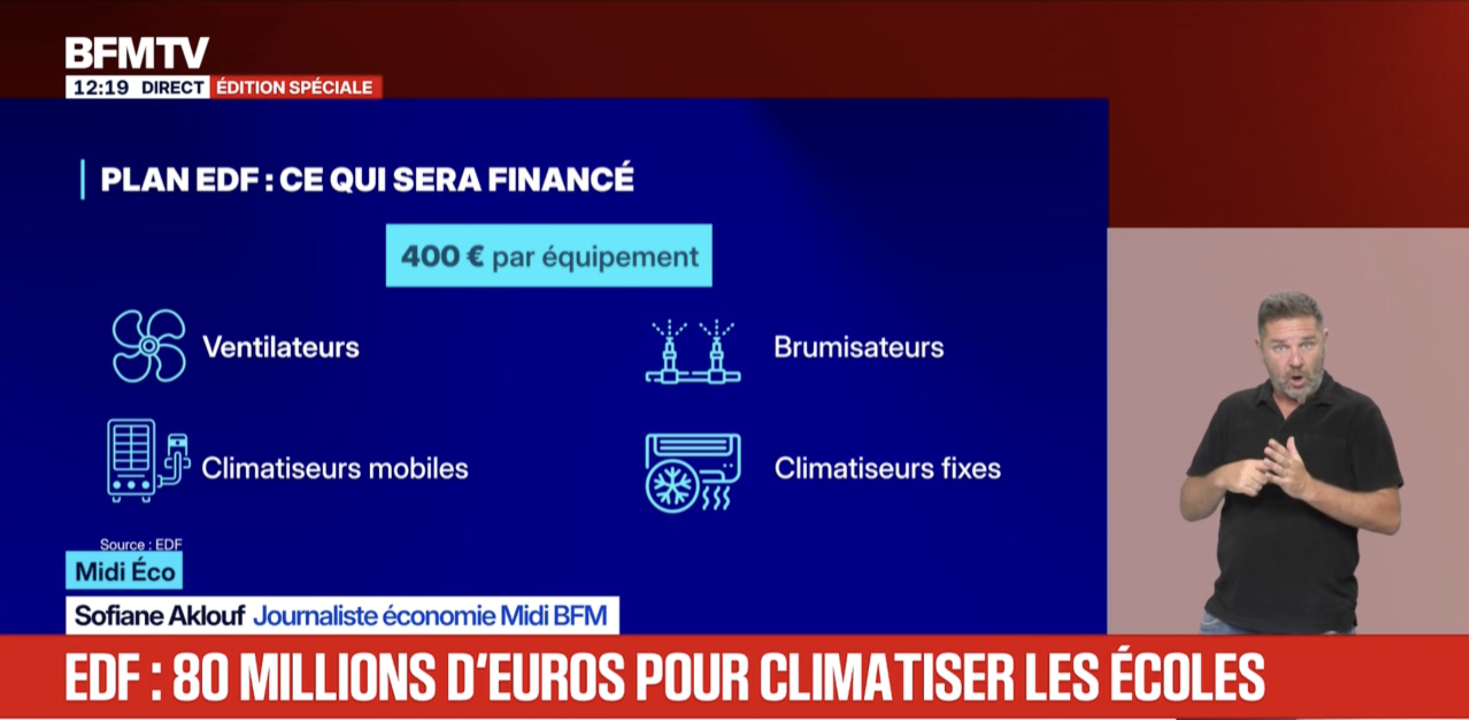 EDF annonce une aide 80 millions d'euros pour climatiser les écoles et les crèches