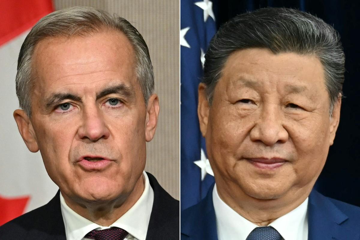 Un montage des portraits du Premier ministre canadien Mark Carney et du dirigeant chinois Xi Jinping (image d'illustration).
