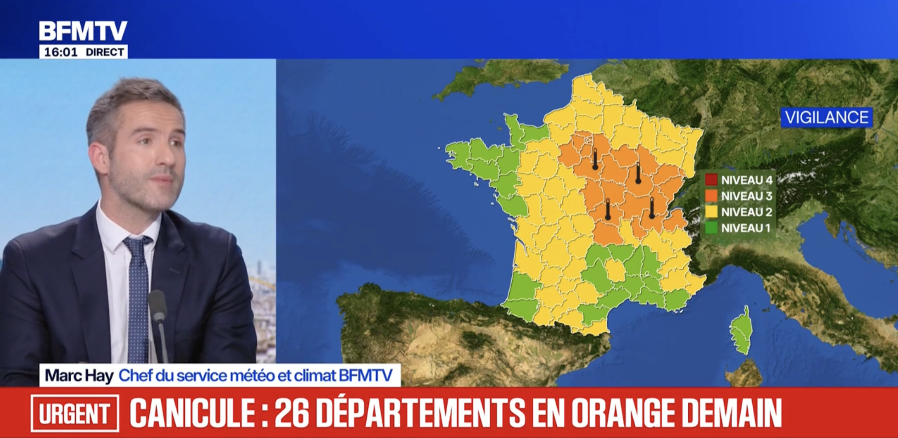Canicule : 26 départements placés en vigilance orange à partir de jeudi