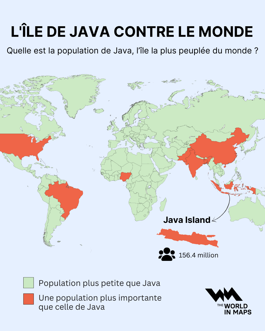 L'île de Java contre le monde : quelle est la population de Java, l'île la plus peuplée du monde ?