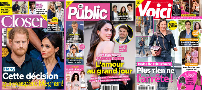 Closer, Public et Voici.