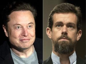 Elon Musk Jack Dorsey AFP