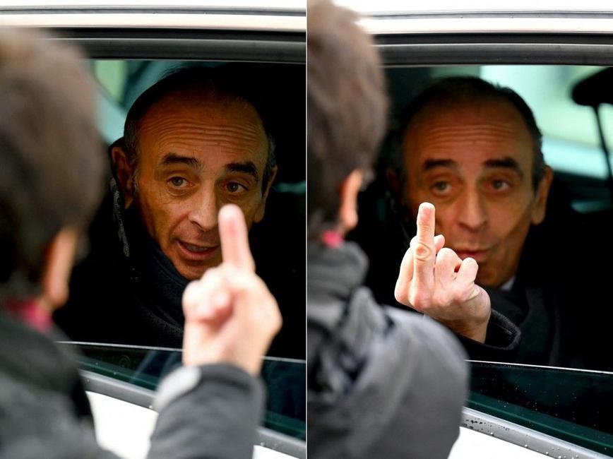 Eric Zemmour doigt d'honneur AFP