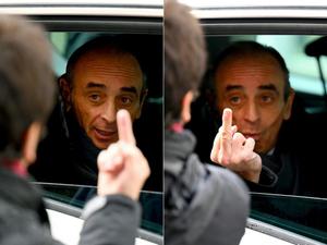 Eric Zemmour doigt d'honneur AFP