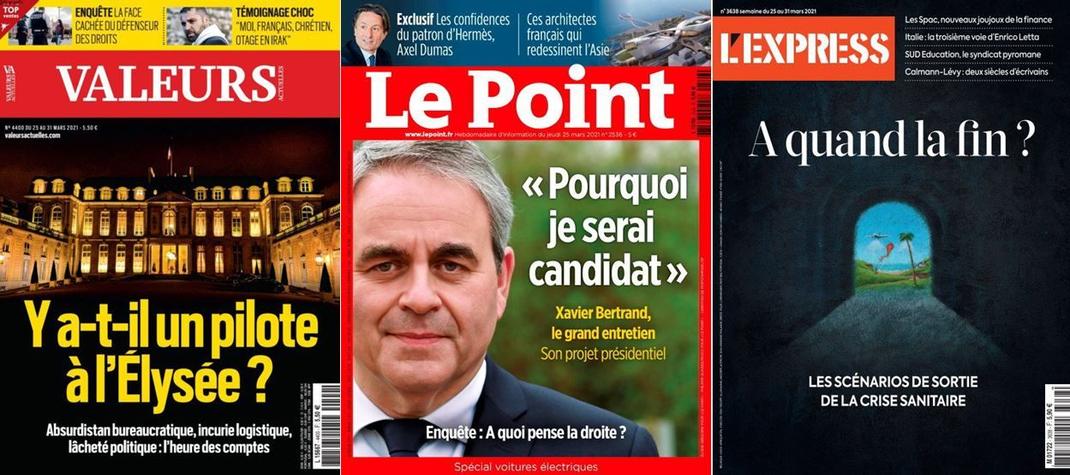 Revue de presse des hebdos 25 mars