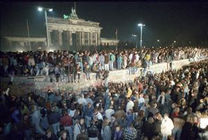 Une image captée lors de la chute du Mur de Berlin.