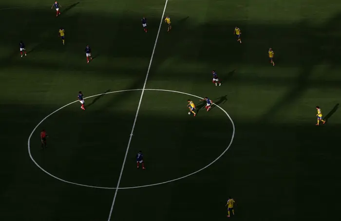 Vue d'ensemble lors du match des seizièmes de finale de la Coupe du Monde de la FIFA 2026 entre la France et la Suède au New York New Jersey Stadium, le 30 juin 2026 à East Rutherford, dans le New Jersey.