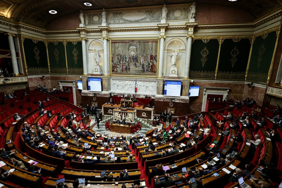 Une vue de l'Assemblée nationale lors de l'ouverture du débat et de l'examen du budget de l'État 2026, le 24 octobre 2025.
