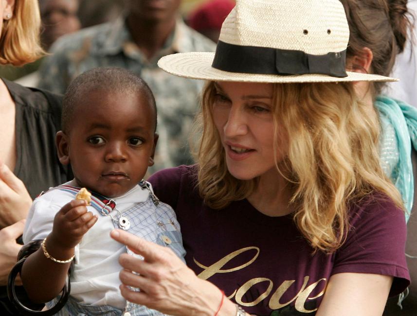 Madonna et son fils adoptif, David Banda