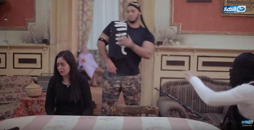 L'actrice égyptienne Heba Magdy, "piégée" à la télévision nationale par deux faux djihadistes de l'Etat islamique, en juin 2016.