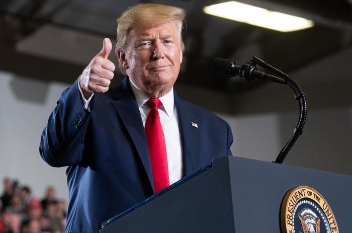 Donald Trump lors d'une conférence de presse.