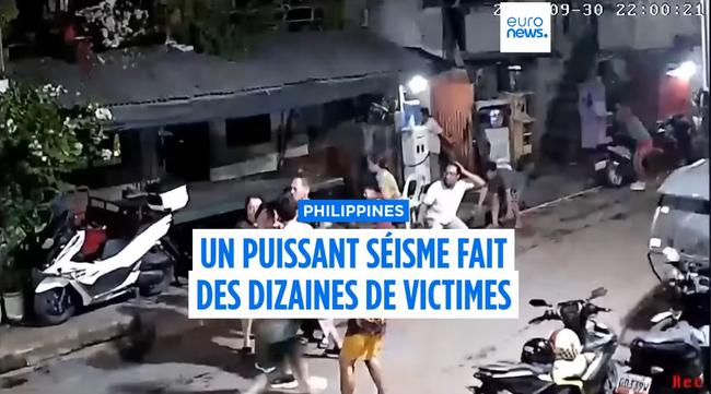Les images du séisme impressionnant mesuré à 6.9 sur l'échelle de Richter, qui a frappé une île des Philippines le 30 septembre 2025. 
