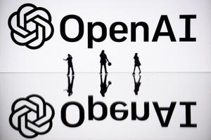 Le logo d'OpenAI, l'organisation américaine spécialisée dans l'intelligence artificielle. 