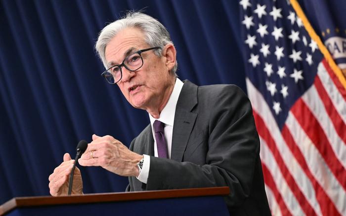 Le président de la Réserve fédérale américaine, Jerome Powell, s'exprime lors d'une conférence de presse à l'issue de la réunion du Comité fédéral de l'open market (FOMC) du 29 au 30 juillet à Washington, DC, le 30 juillet 2025.