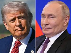 Un montage des portraits de Donald Trump et de Vladimir Poutine, image d'illustration.