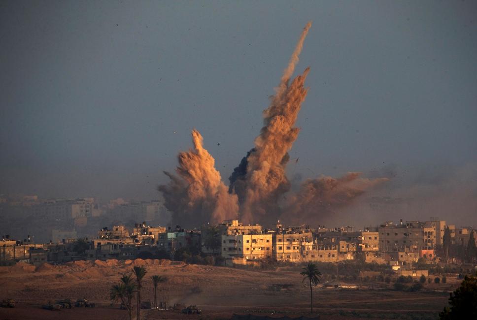 Un bombardement israélien sur la bande de Gaza.