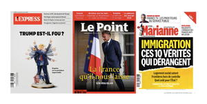 Les Unes des hebdos du 23 avril 2026. 