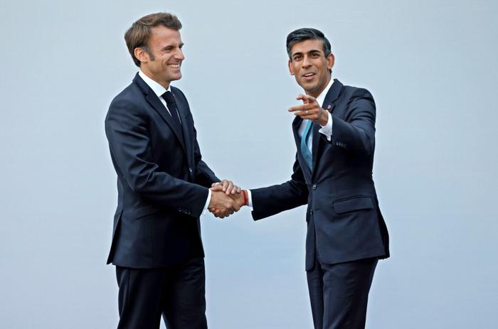 Rishi Sunak Emmanuel Macron AFP