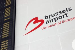 Le logo de l'aéroport de Bruxelles.