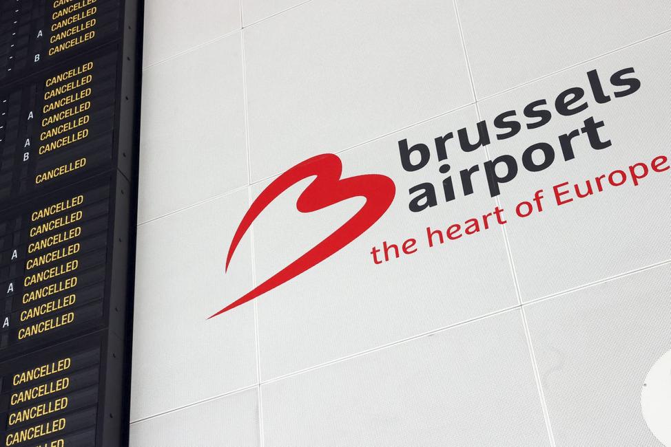 Le logo de l'aéroport de Bruxelles.