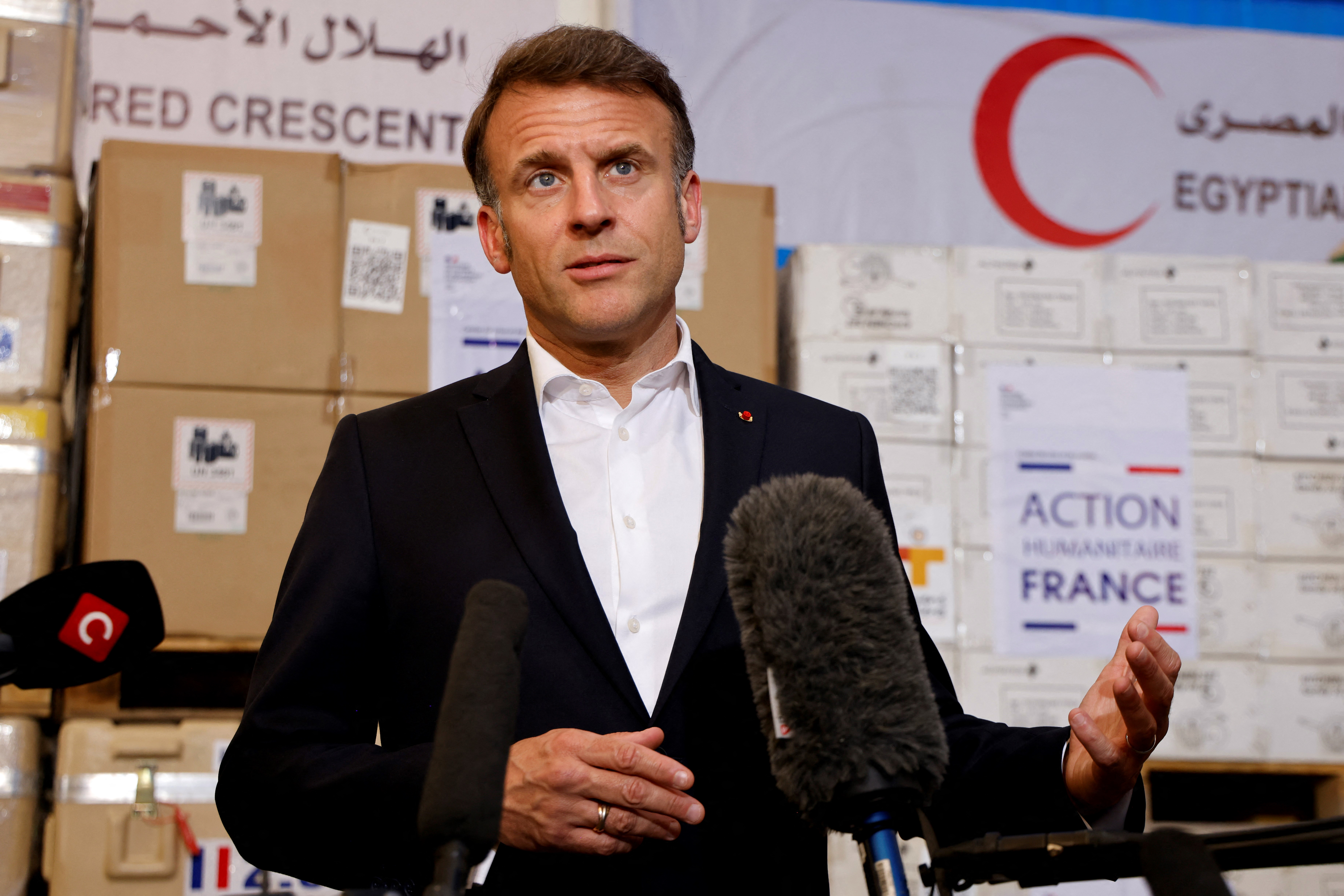 « L'offensive militaire sur Gaza que prépare Israël ne peut conduire qu'à un véritable désastre », selon Emmanuel Macron