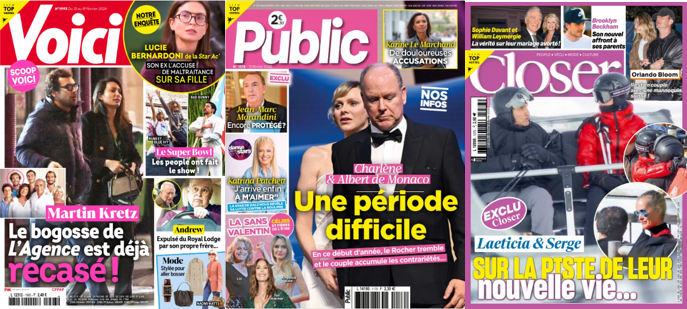 "Voila", "Public" et "Closer".