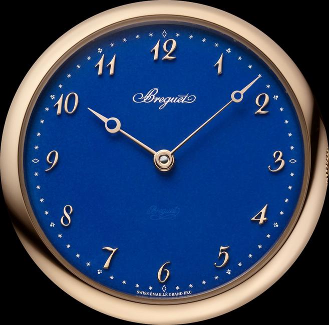La plénitude d’une couleur royale pour une montre qui aurait pu être portée par un roi (Breguet)…