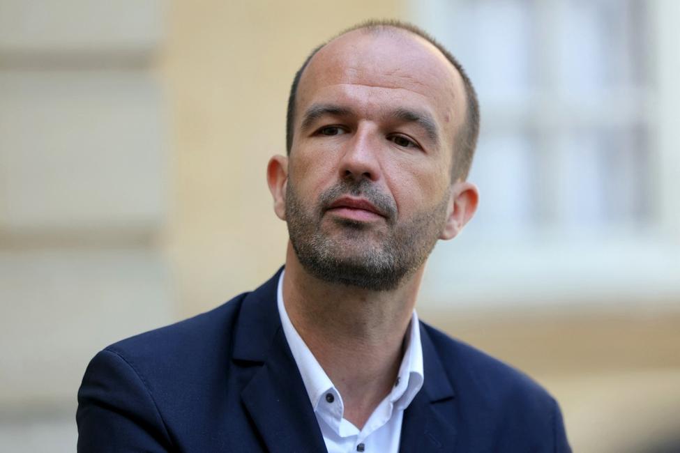 Manuel Bompard, coordinateur national de La France Insoumise, à l'Hôtel Matignon le 6 mai 2025.