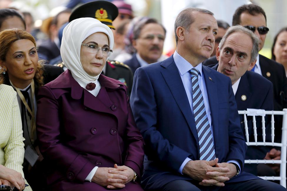 Emine Erdogan, première dame de Turquie, et Reccep Tayyip Erdogan, président de Turquie.