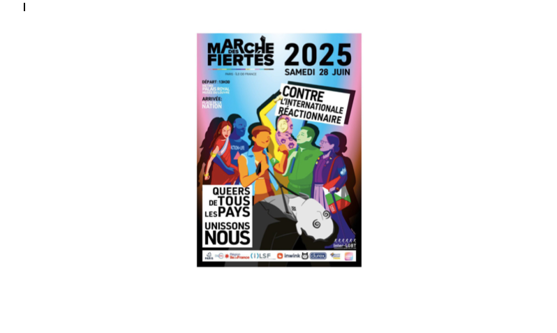L'affiche de la Marche des Fiertés 2025