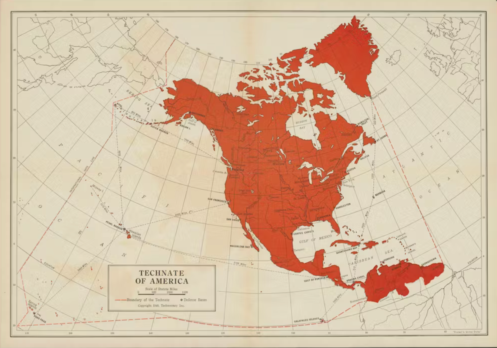 Les Technocrates, parfois également appelés Technocracy Inc, proposaient de fusionner le Canada, le Groenland, le Mexique, les États-Unis et certaines parties de l'Amérique centrale en une seule unité continentale.