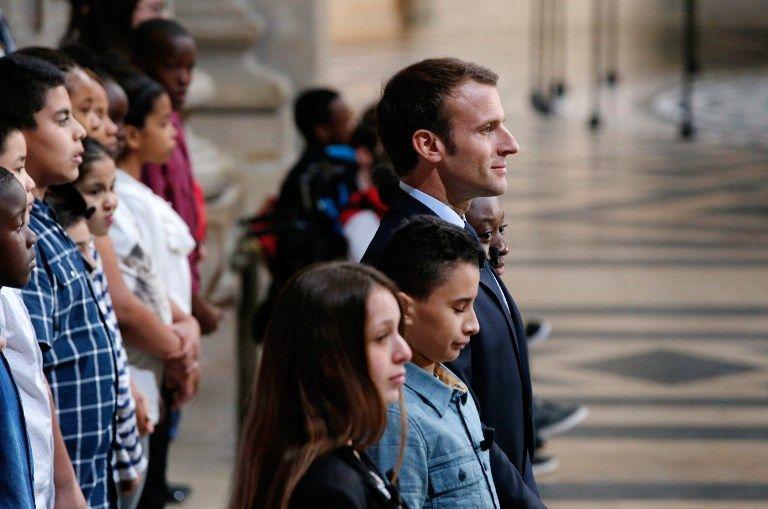 Emmanuel Macron lors de la commémoration de l'abolition de l'esclavage