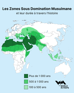 Les zones sous domination musulmane et leur durée à travers l’histoire
