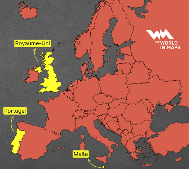 Dans quels pays en Europe le dimanche est-il le premier jour de la semaine ?
