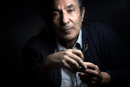 Boualem Sansal à Paris lors d'une séance photo pour l'AFP, le 4 septembre 2015
