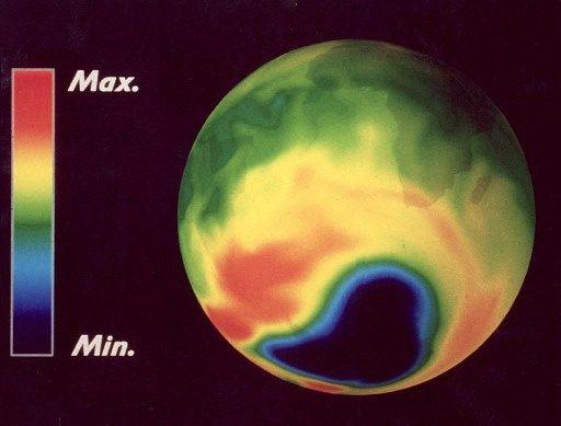 Trou dans la couche d'ozone en 1996 - AFP
