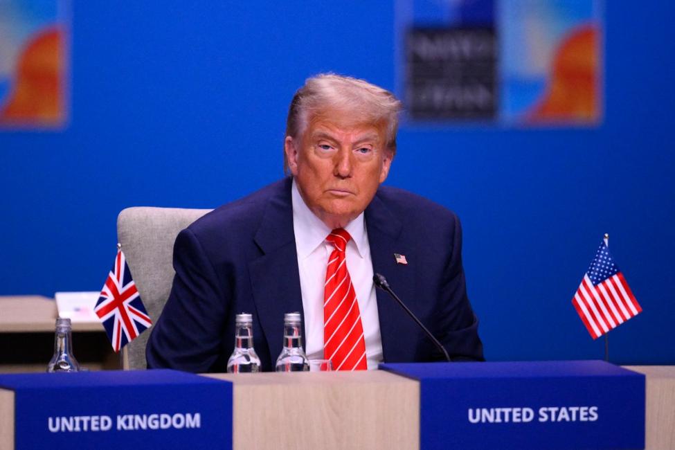 Le président américain Donald Trump assiste au début d'un sommet des dirigeants de l'OTAN à La Haye, aux Pays-Bas, le 25 juin 2025.