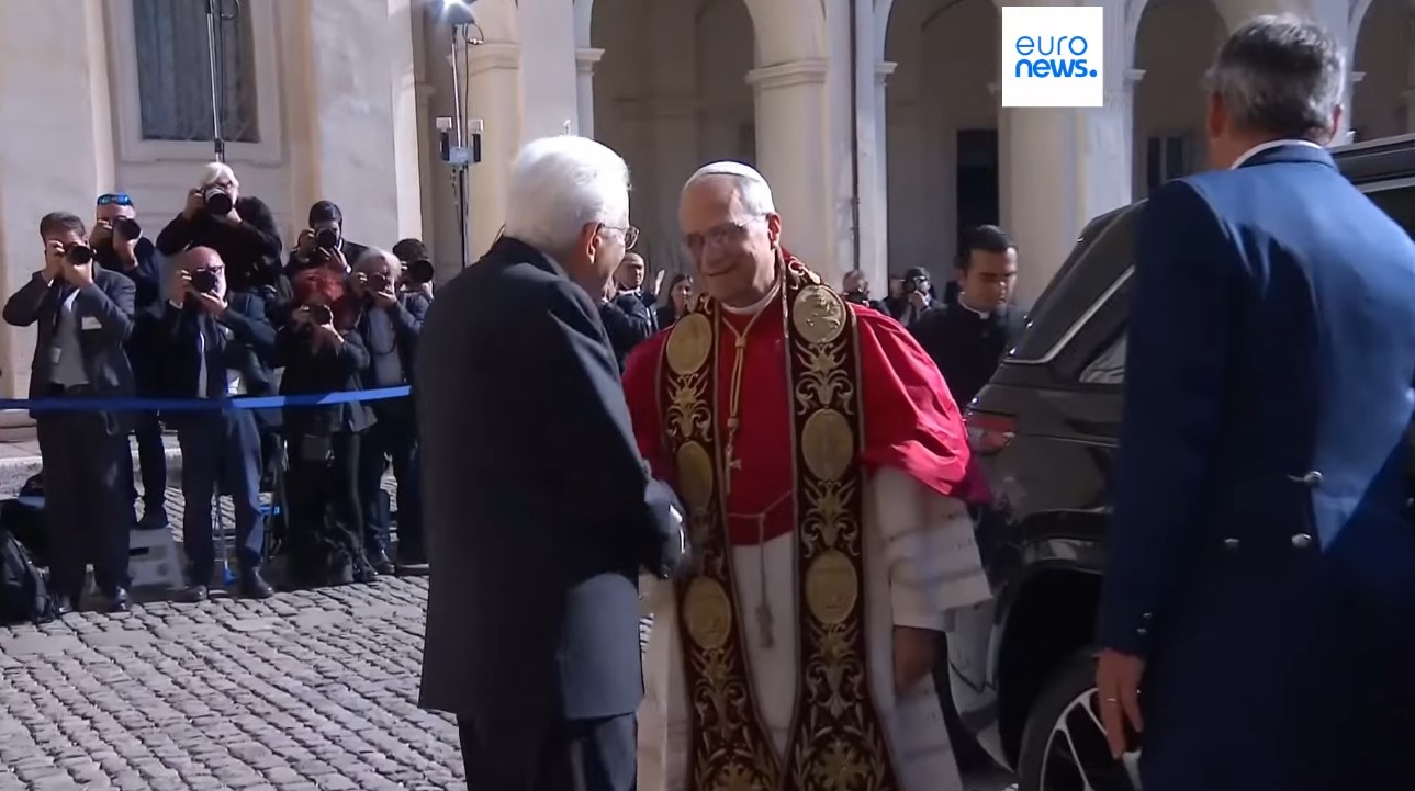 Le Pape Léon XIV a effectué sa première visite d'Etat à Rome, auprès du président italien Sergio Mattarella