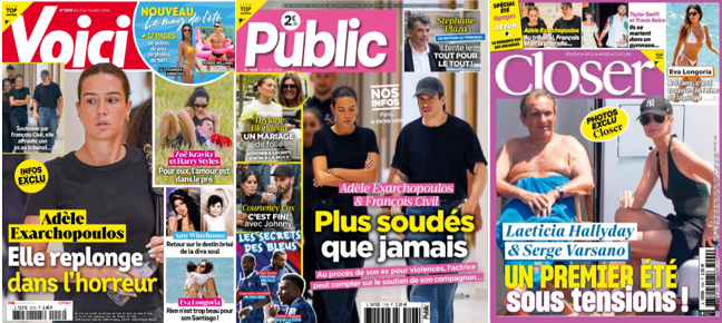 "Voici", "Public" et "Closer".