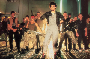 Un visuel de l'équipe du film Aliens, le retour.