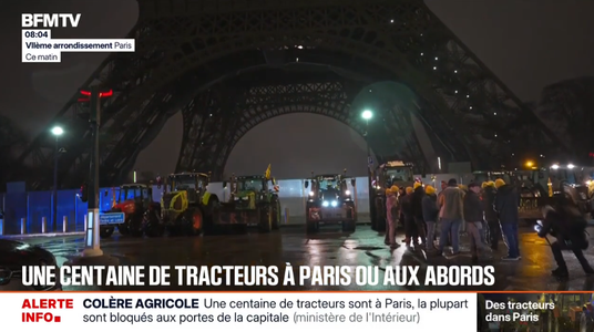 Les tracteurs à Paris.