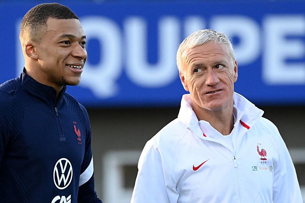 Kylian Mbappe Didier Deschamps AFP