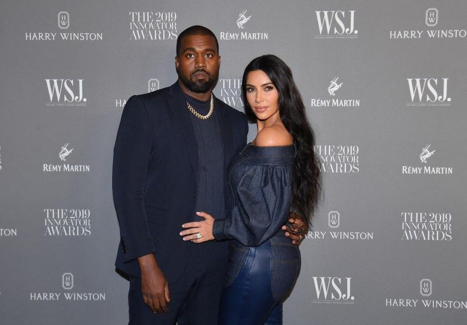 Kim Kardashian Kanye West AFP