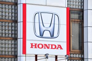 Le logo du constructeur automobile japonais Honda à Tokyo, le 6 février 2025.
