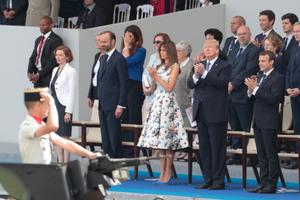 Donald Trump lors du défilé du 14 juillet à Paris en 2017.