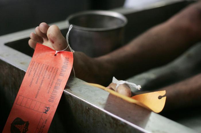 Cadavre sur une scène de crime